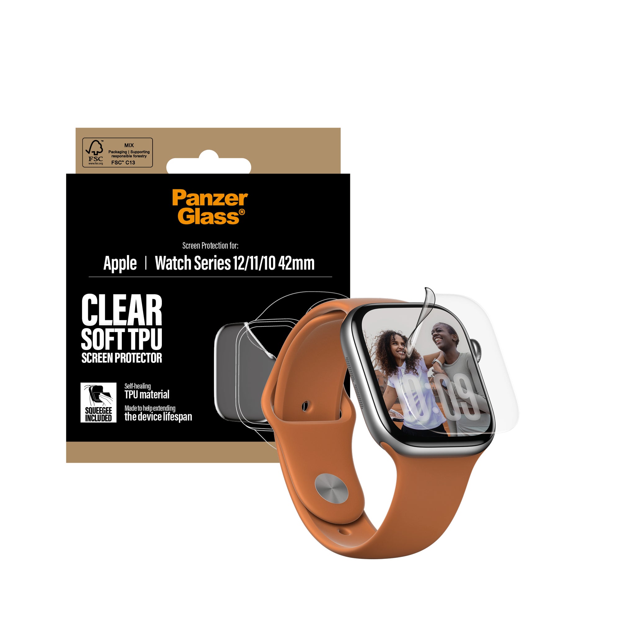 PanzerGlass® Film Screen Protector Apple Watch Series 12 | 11 | 10 | 42mm